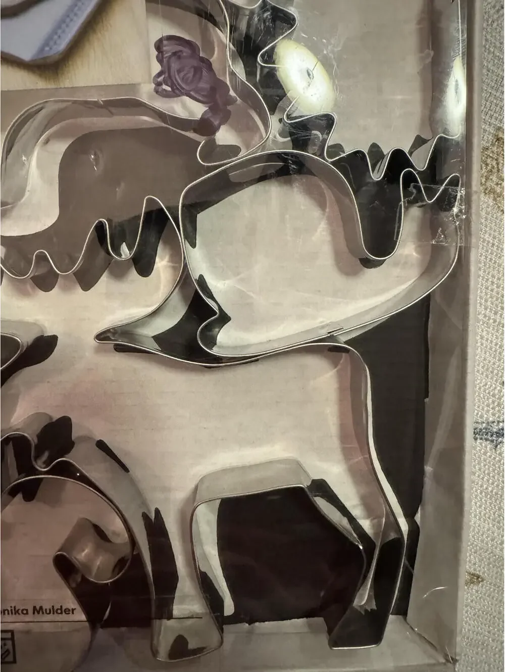 NEW Ikea Drommar Set of 6 Wild Animal Cookie Cutters Boxed Metal